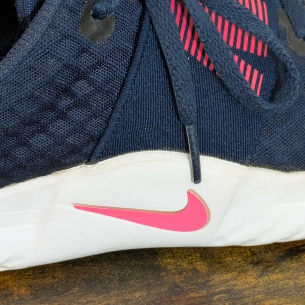 Nike Renew In-Season TR 10 Women Navy Pink Training Gym Shoes Comfort Soles Sz 8
